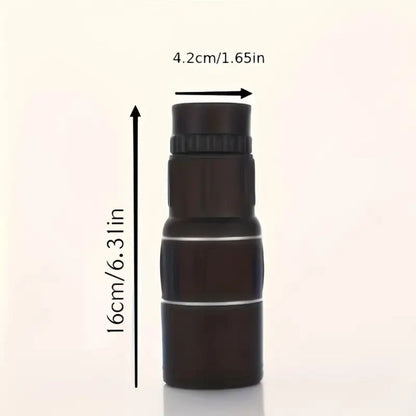 Compact 10x50 Monocular Telescope with Manual Focus, Wrist Cord and 16 cm Pictured Length for Adults
