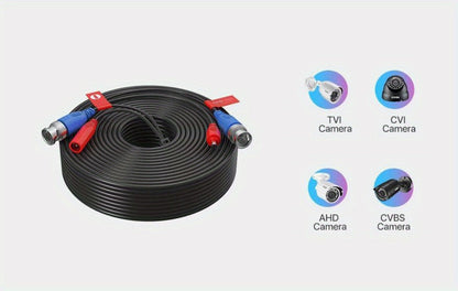 CCTV BNC Cable 4-Pack 100ft 30M, ZOSI Video Power 2-in-1 Security Camera Cable with BNC Connector and DC Plug