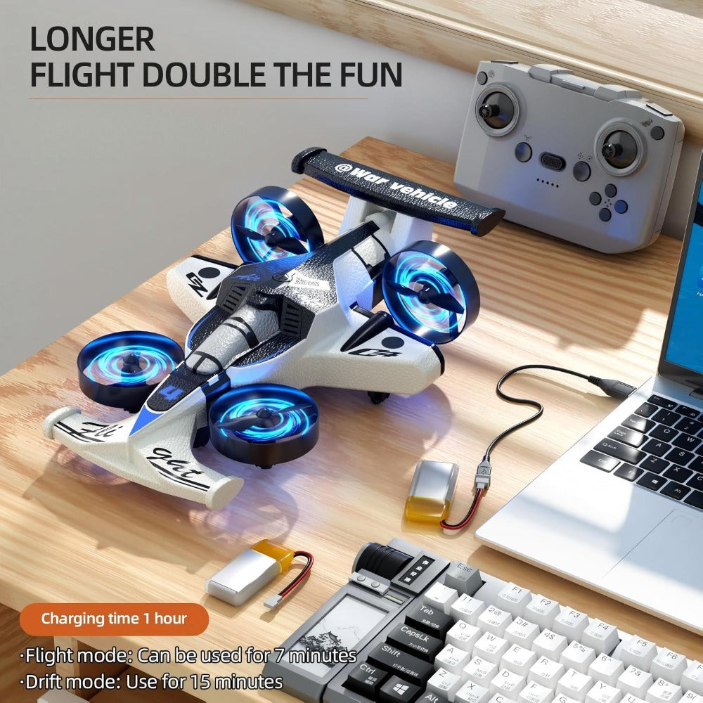 RC Flying Car Drone Combo for Kids with the Listed Color, Size or Set Options for Everyday Use