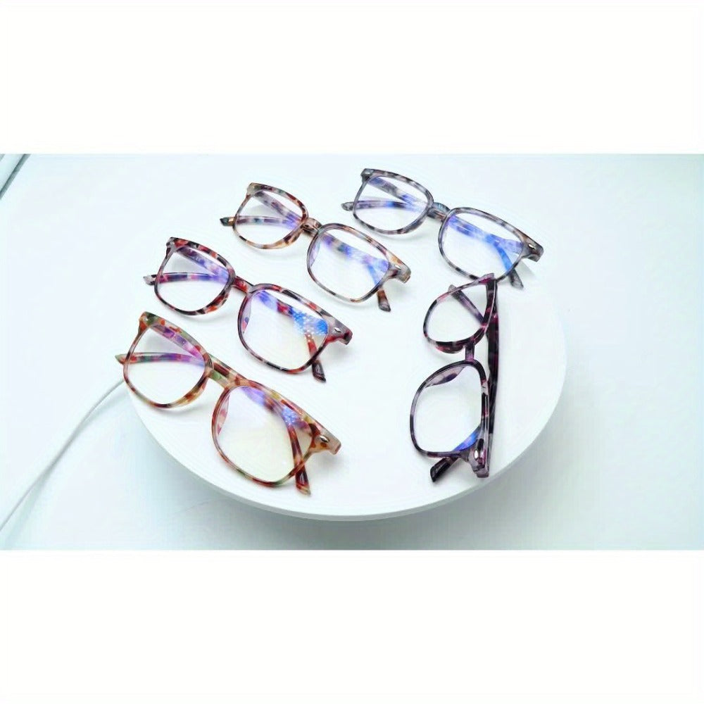 Reading Glasses – Five-Pair Multicolor Reader Set with Adjustable Spring Hinges with Multiple Strength and Color Options