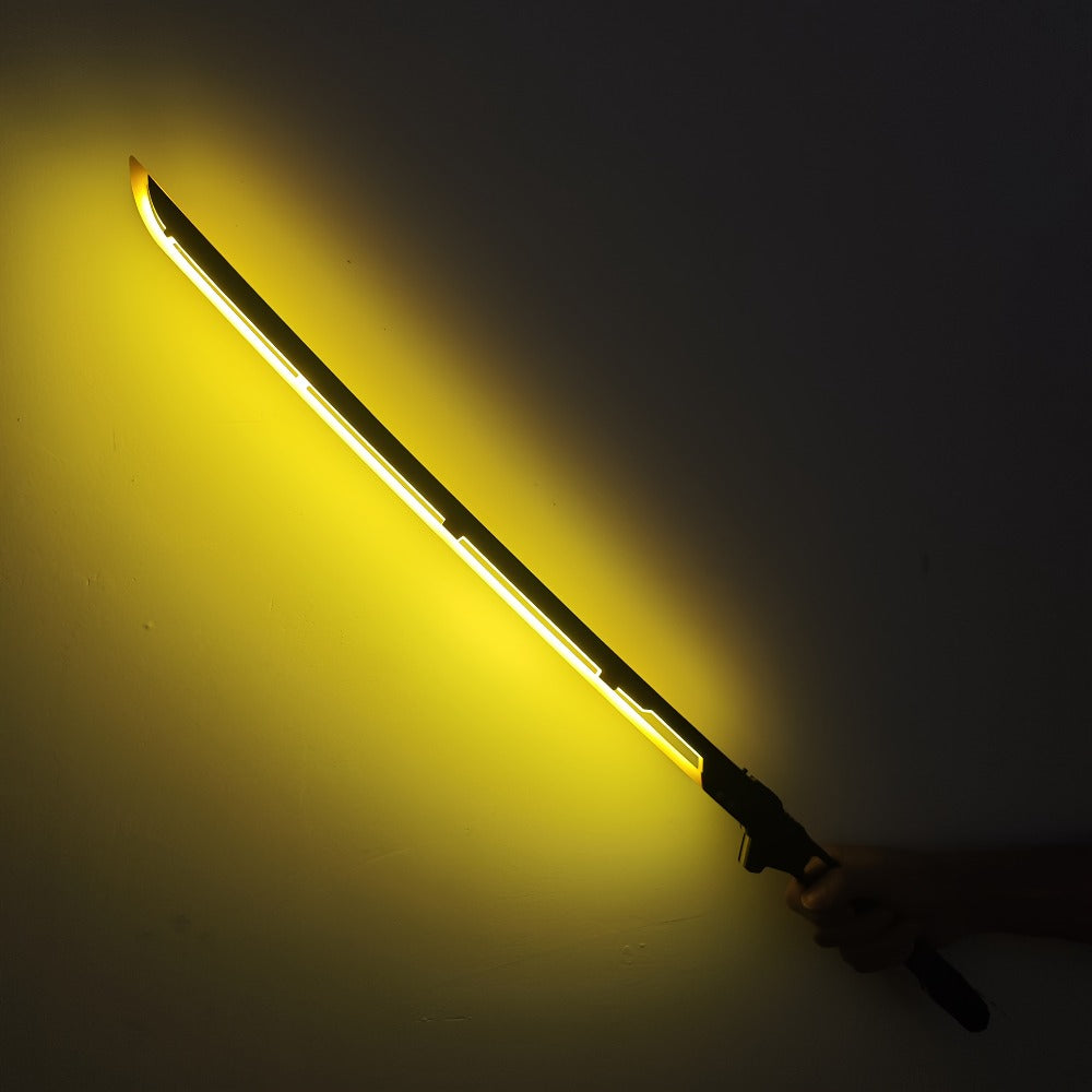 LED Cyberpunk Katana Prop 80cm Acrylic Luminous with the Listed Color, Size or Set Options for Everyday Use