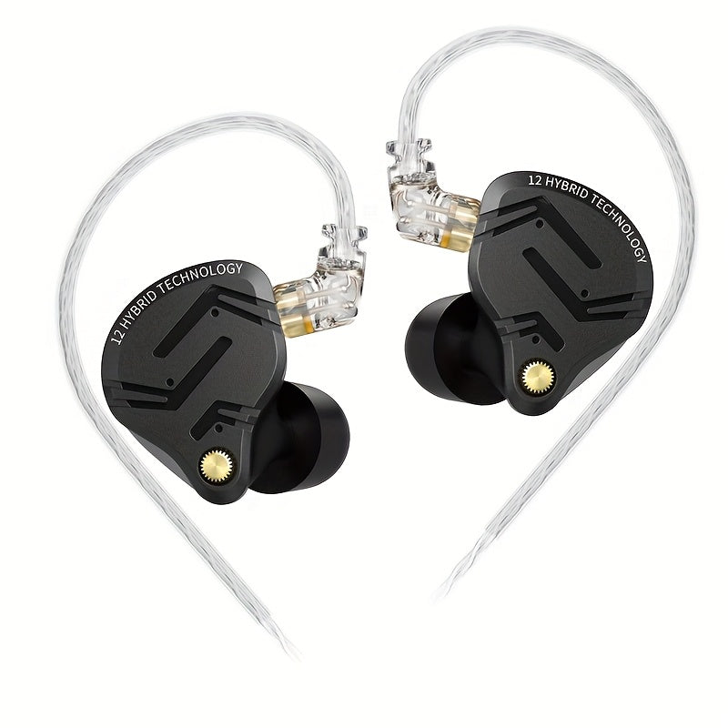 KZ ZS12 PRO X In-Ear Monitor Hybrid IEM Headphones Detachable Cable Noise Cancelling for Bedside Audio, Alarms and Room Entertainment