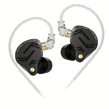KZ ZS12 PRO X In-Ear Monitor Hybrid IEM Headphones Detachable Cable Noise Cancelling for Bedside Audio, Alarms and Room Entertainment