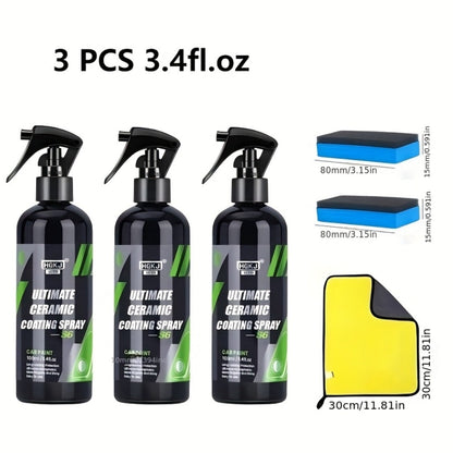 Car Ceramic Coating Spray by HGKJ with 100ml and 300ml Bottle Options for Exterior Paint Application