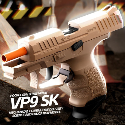 VP9 Bullet Toy Gun Pistol with Shell Ejecting System, Upgraded Semi-Auto Foam Blaster for Boys, Outdoor Shooting Game