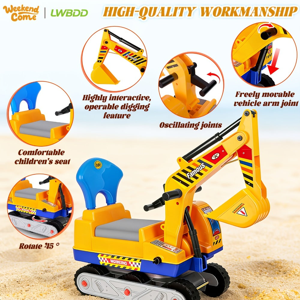 Ride-On Excavator Toy for Kids with Manual Digging Arm with the Listed Color, Size or Set Options for Everyday Use