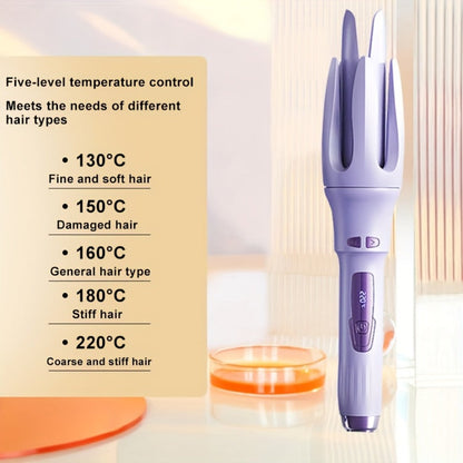 Hair Curler - One Button Electric Rotary Curling Iron with LED Display, 9-Speed Intelligent Temperature Control