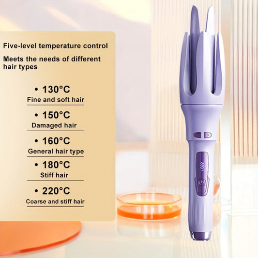 Hair Curler - One Button Electric Rotary Curling Iron with LED Display, 9-Speed Intelligent Temperature Control