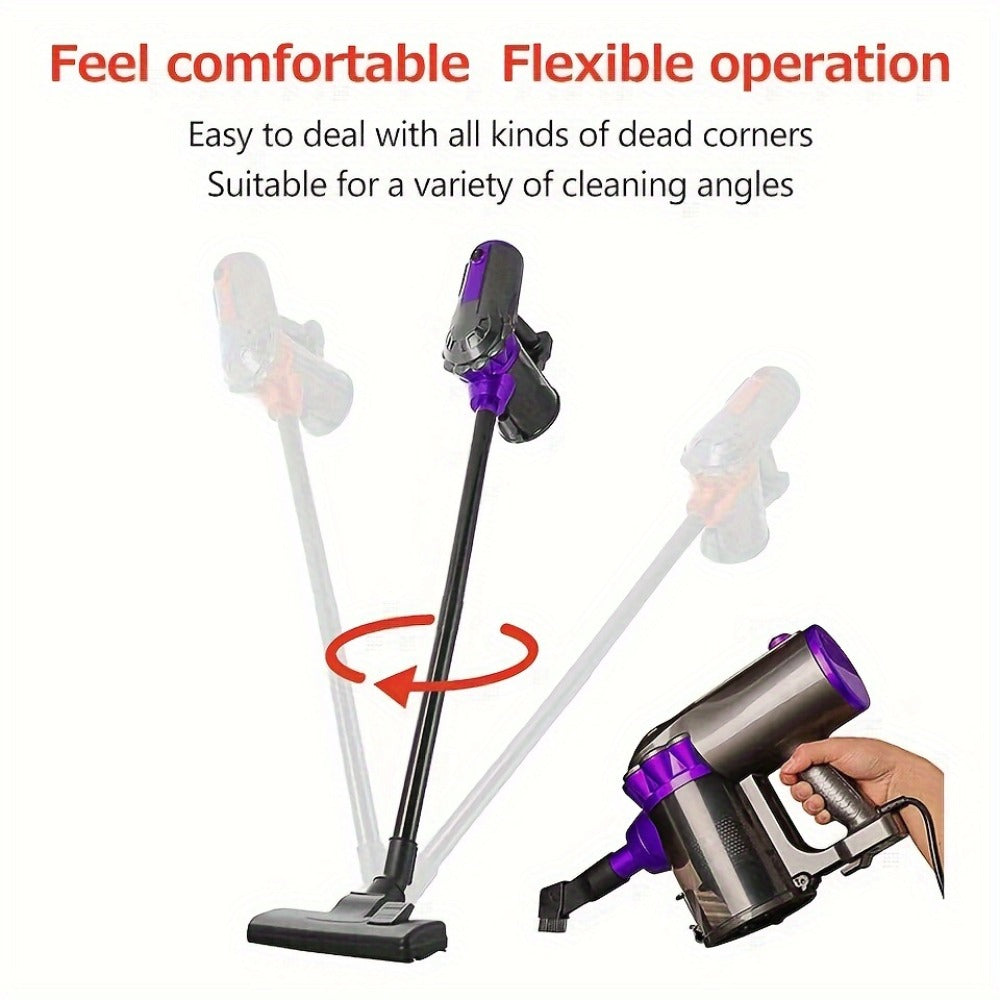 600W 4-in-1 Handheld Stick Vacuum Cleaner 20Kpa Strong Suction Low Noise Design - Portable for Pet Hair