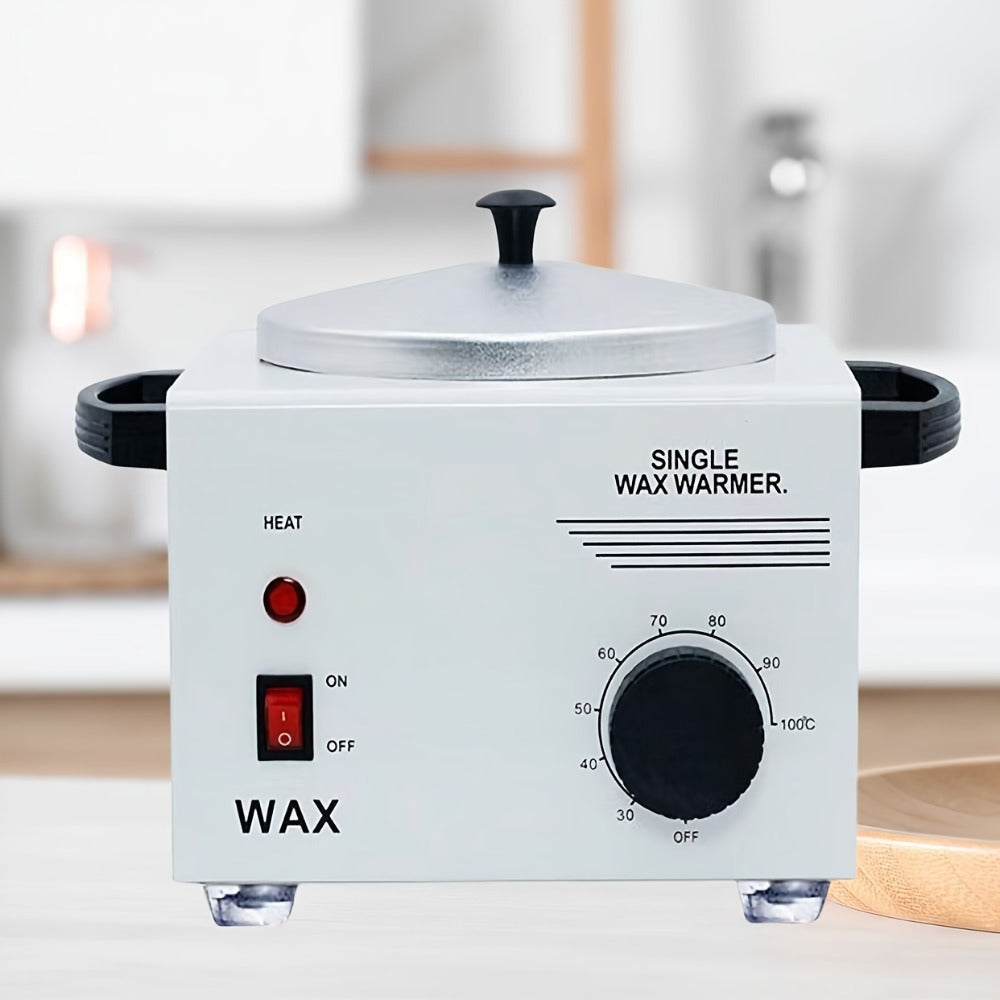 Electric Wax Warmer Kit Adjustable Temperature 0-100°C Aluminum Pot Anti-Scald – Professional Hair Removal Wax Heater Machine for Body Legs