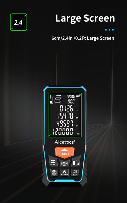Laser Distance Meter Green Beam Digital Rangefinder 50M 70M 100M 120M Laser Tape Measure for Entryways, Bedrooms and Living Spaces