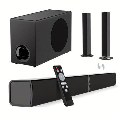 Soundbar with Subwoofer 2.1CH Home Theater Sound Bar for Smart TV, Deep Bass Wireless Bluetooth 5.0