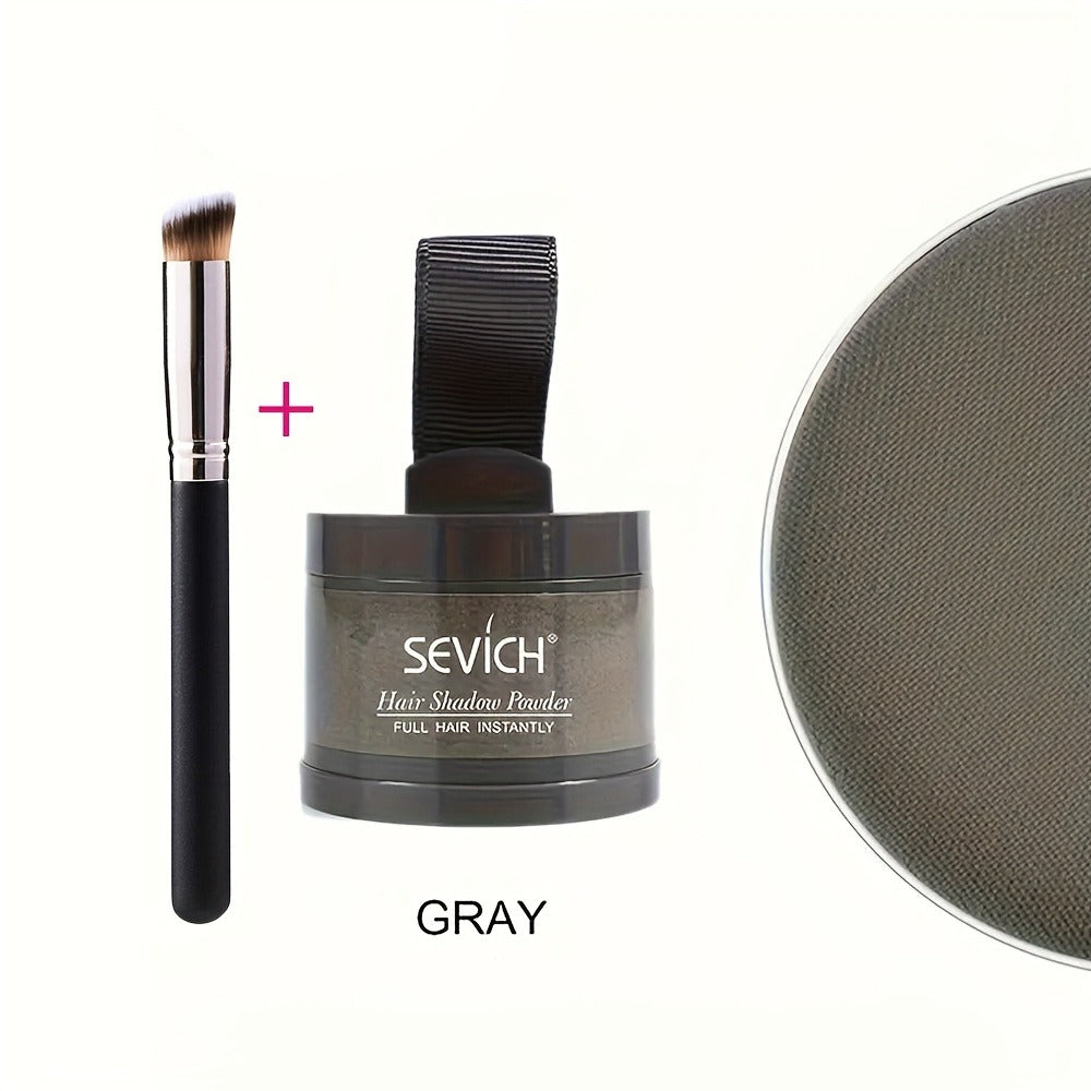 Thinning Hair Root Coverage Powder with Brush, Instant Hairline Concealer Natural Shadow Effect