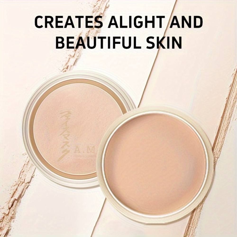 Oil Control Setting Powder Kit with Concealer Puff & Brush – Wet & Dry Dual Formula, Water-Resistant Long-Lasting Matte Finish Face Makeup