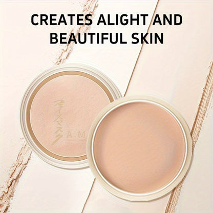 Oil Control Setting Powder Kit with Concealer Puff & Brush – Wet & Dry Dual Formula, Water-Resistant Long-Lasting Matte Finish Face Makeup