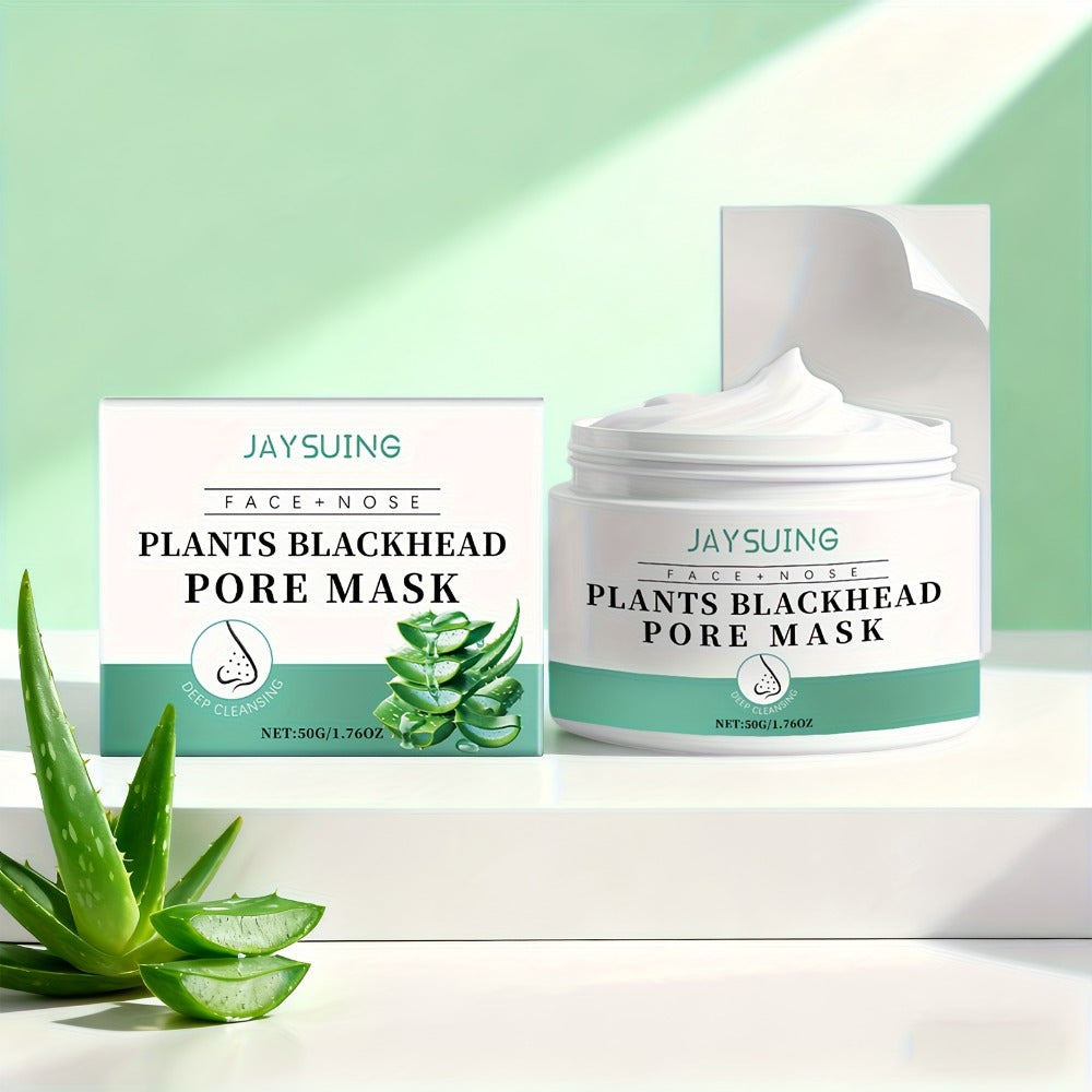 Blackhead Peel-Off Nose Mask 50g with Hyaluronic Acid, Salicylic Acid & Aloe Essence, Deep Pore Cleansing Strips for Smooth Skin
