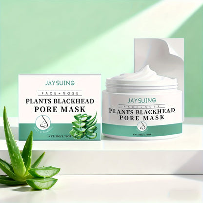 Blackhead Peel-Off Nose Mask 50g with Hyaluronic Acid, Salicylic Acid & Aloe Essence, Deep Pore Cleansing Strips for Smooth Skin