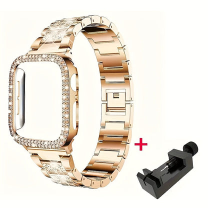Diamond Apple Watch Case & Strap Set for an Everyday Personal Care Routine, with the Listed Configuration