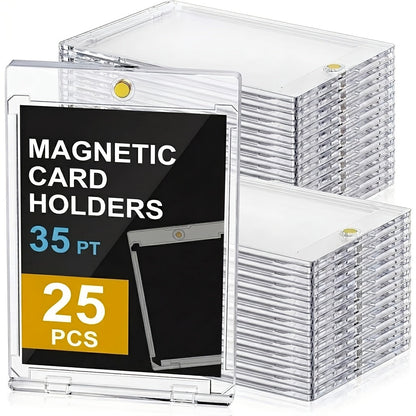 35pt Magnetic Trading Card Holders with Recessed Corners in 25, 50 or 100 Piece Pack Options