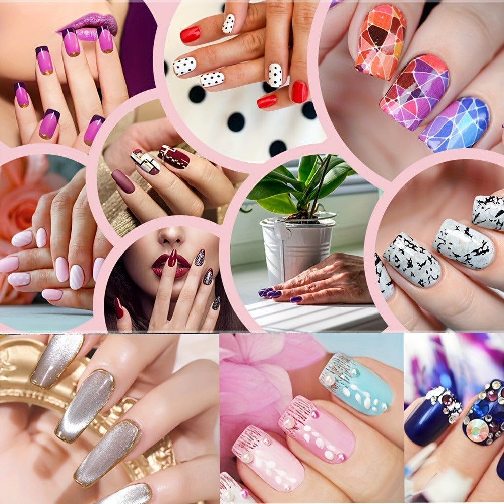 72-Piece Complete Nail Art Set with LED UV Lamp, Electric Nail Drill Pen, Gel Polish, Glue Drying Machine