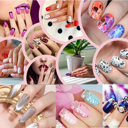 72-Piece Complete Nail Art Set with LED UV Lamp, Electric Nail Drill Pen, Gel Polish, Glue Drying Machine