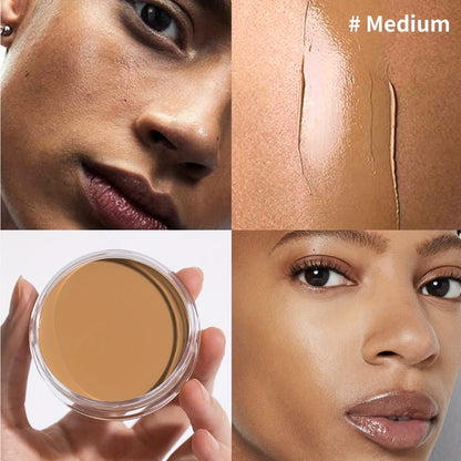 Velvet-Look Cream Foundation in 0.7 oz Round Jar with Six Shade Options from Light to Deep