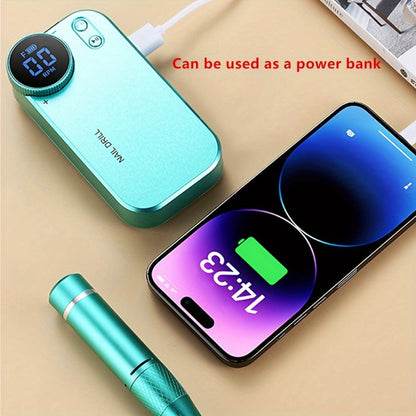 Electric Nail Polisher & Buffer Rechargeable High Power, Professional Manicure Pedicure Machine for Nail