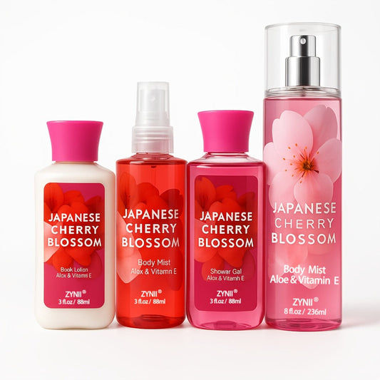 Cherry Blossom Body Mist for Women, Pheromone-Infused Sakura & Rose Fruity Floral Scent, 7- Spray