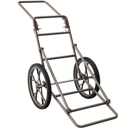 Deer Cart Folding Hunting Hauler Steel Frame 17" Wheels Utility Gear Dolly for Game & Tree Stand Transport