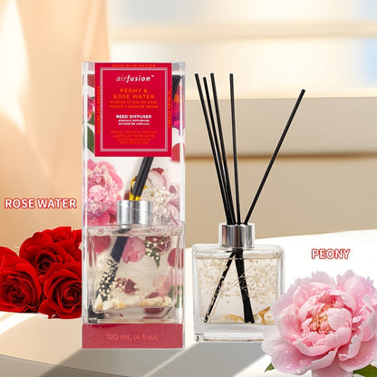 Reed Diffuser Set 4oz - Aromatherapy Home Fragrance Sticks with Essential Oil Scents, Air Freshener for Bedroom