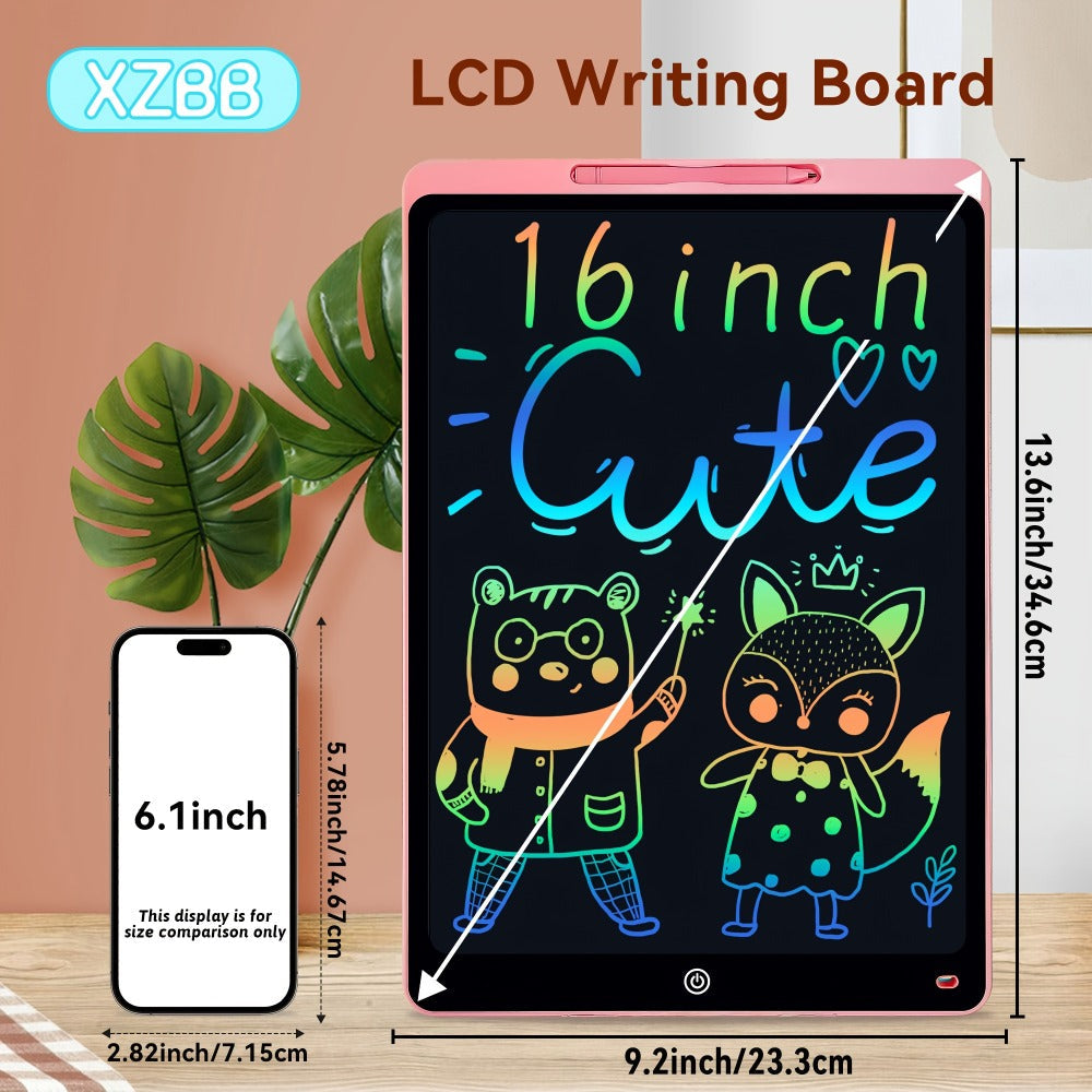 Large LCD Drawing Tablet for Kids 16 & 20 Inch, Colorful Erasable Electronic Doodle Board Reusable Writing Pad