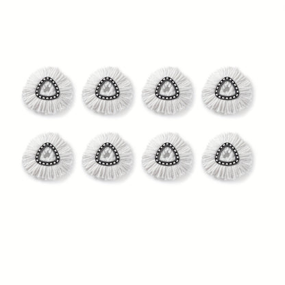 Microfiber Spin Mop Replacement Heads 8 Pack, 360° Universal Mop Refills for Standard Spin Mop Buckets, Machine Washable Reusable Mop Pads