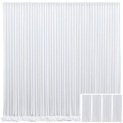 Backdrop Curtains 4 Pack 59x118 Inch, Wrinkle-Resistant Non-Transparent Party Decoration Fabric with Pole Pocket