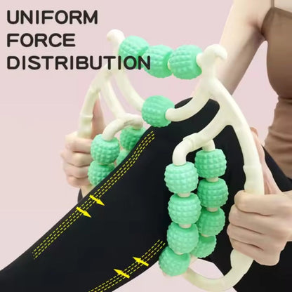 Leg Roller Massager 20-Wheel Manual Body Roller with Textured Bumps for Circulation – Portable Leg, Thigh