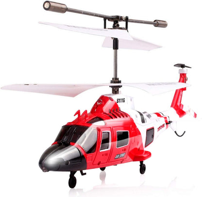 SYMA S111G Coast Guard RC Helicopter 3-Channel Gyro Stabilized Mini Indoor Helicopter LED Lights 5-6 Min Flight Time