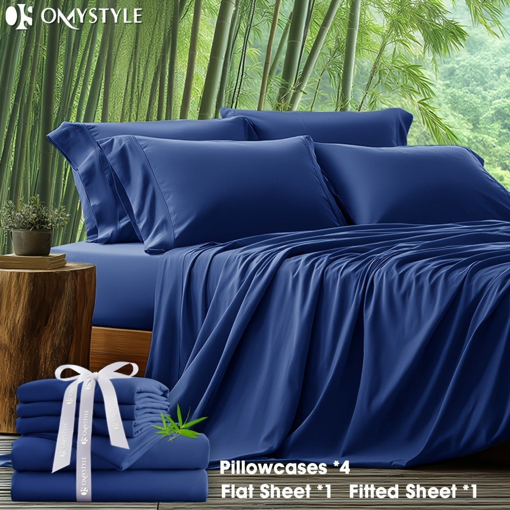 Viscose-Derived Blend Sheet Set with 4- or 6-Piece Packages, 11 Colors and Four Bed Size Options