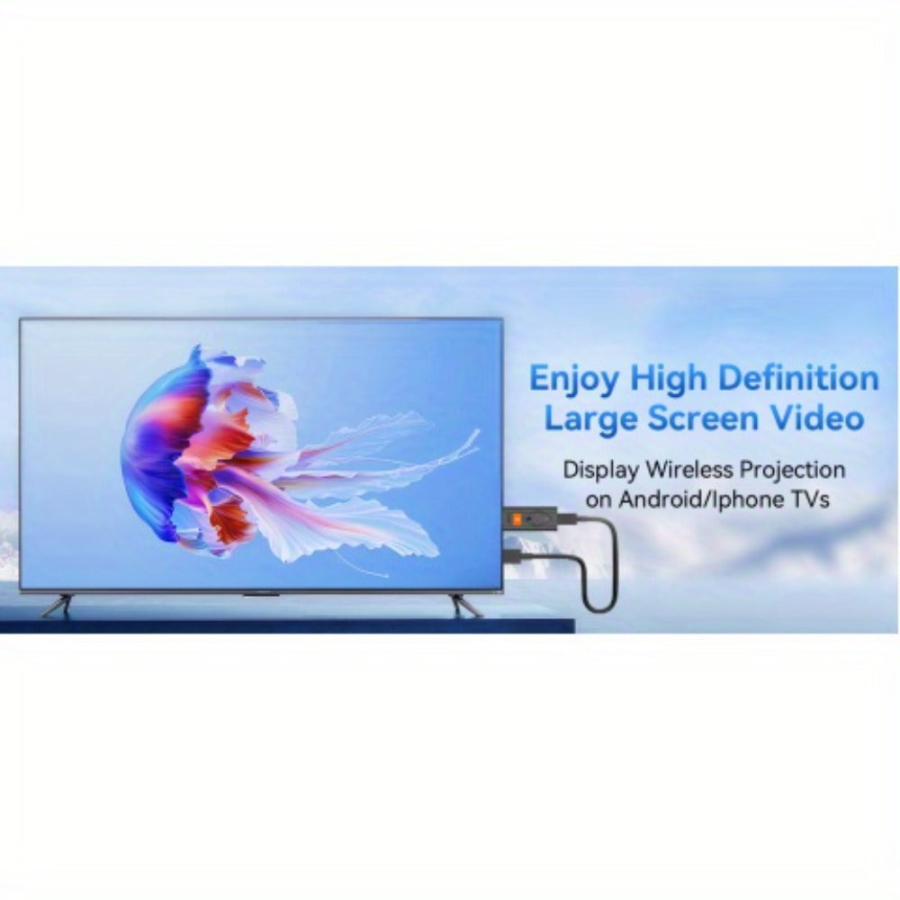 AirPlay Miracast Screen Mirroring Dongle 1080P - Wireless HDMI Display Adapter for iPhone Android Mac Windows PC to TV Projector