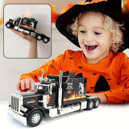 Semi Truck Toy 1:24 Scale Die-Cast Metal Pull-Back Alloy Semi-Trailer Truck with the Listed Color, Size or Set Options for Everyday Use