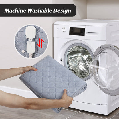 Extra Large Electric Heating Pad 63"x31.5" with Remote Control - 9 Adjustable Heat Levels, 4 Timer Settings