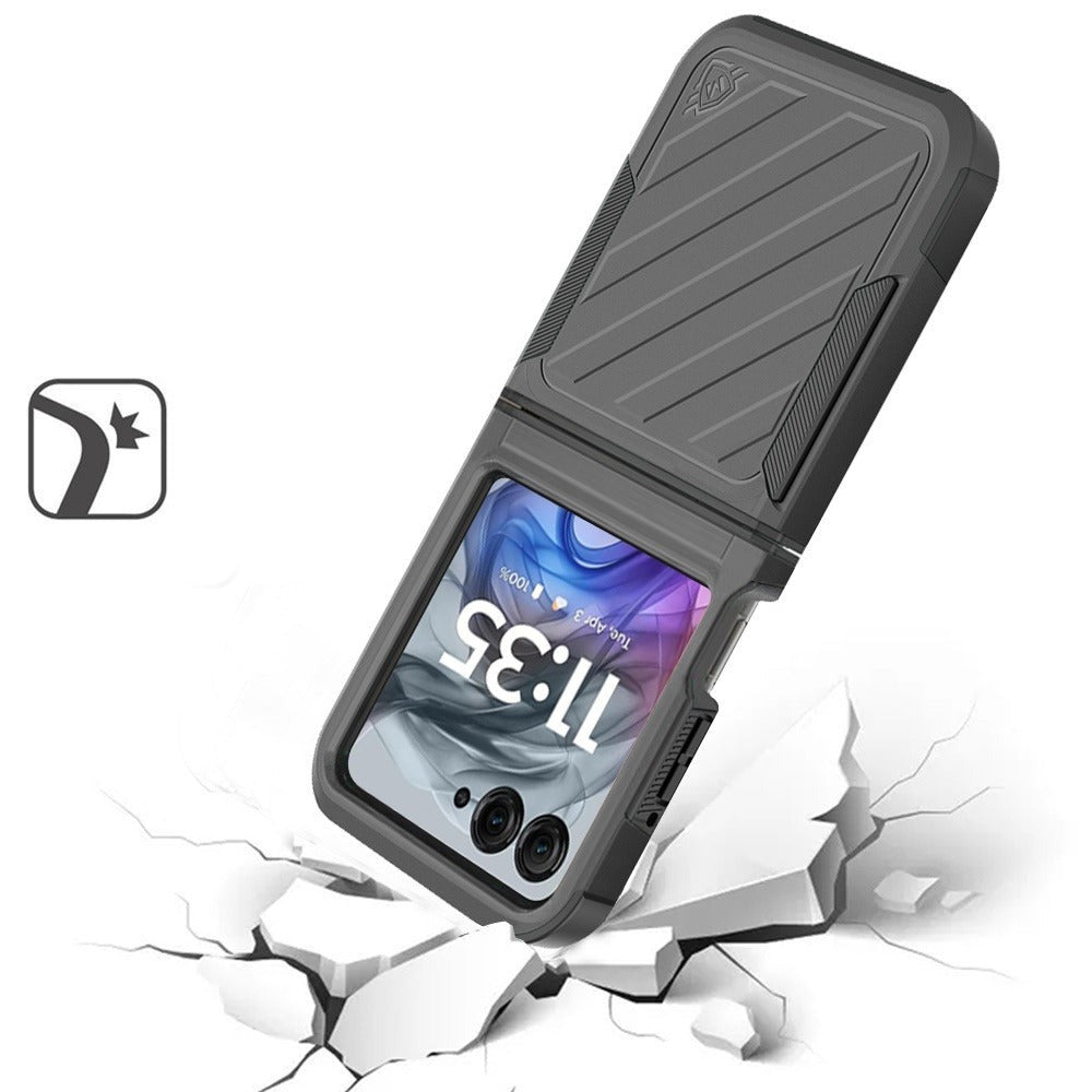 Phone Case Navy Dual-Layer PC and TPU Cover for Motorola Razr 2024 in a Single-Color Configuration