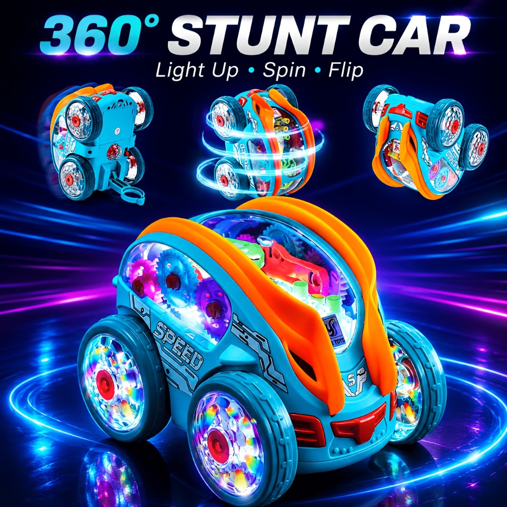 Dump Truck Toy Car with Colorful LED Lights & Music, Auto Rolling Construction Vehicle Toy for Toddlers Kids Ages 2+