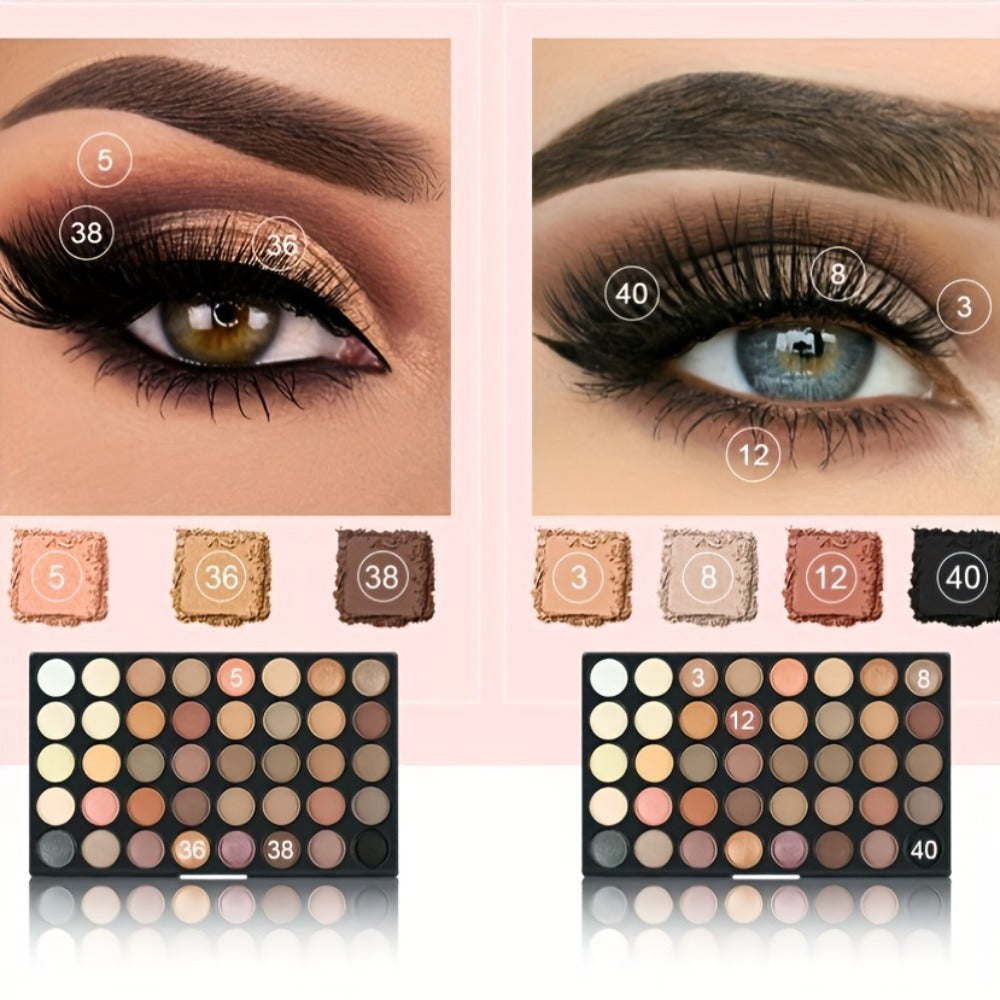 120 Shade Pro Eyeshadow Palette with 8 Brushes – Pearlescent & Matte Blendable Paste Formula for Smoky Eye, Cosplay, Stage & Holiday Glam