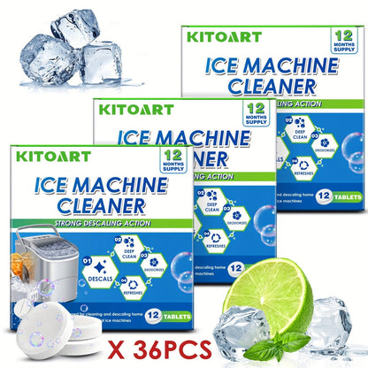 Ice Maker Cleaning Tablets Descaler 12/24/36 Pack for Entryways, Bedrooms and Living Spaces