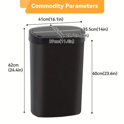 Motion Sensor Trash Can with 13-Gallon Label and Plastic or Steel Finish Options in Six Colors