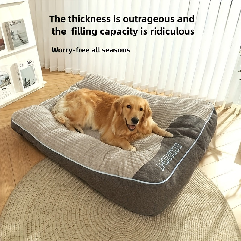 Plush Dog Crate Mat Luxury Sofa Bed – Ultra Soft All-Season Pet Mattress for Small Medium Large Dogs and Cats