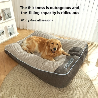 Plush Dog Crate Mat Luxury Sofa Bed – Ultra Soft All-Season Pet Mattress for Small Medium Large Dogs and Cats