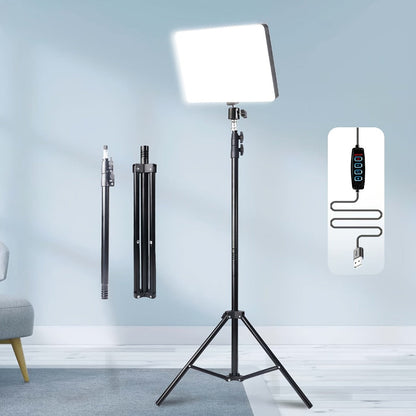 ZOMEI 10in LED Square Light Kit with 43.3in Tripod Stand & Phone Holder - Dimmable 3000K-6000K for an Everyday Personal Care Routine