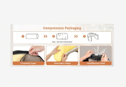 Reading Pillow with Armrests Bed Rest Pillow Back Support Cushion Side Pockets Cup Holder for Entryways, Bedrooms and Living Spaces