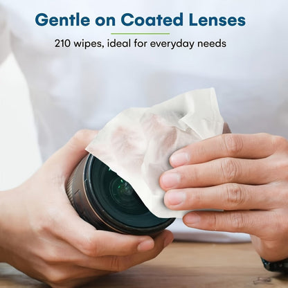 Lens Wipes Pre-Moistened 500 Count - Individually Wrapped Eyeglass Cleaning Wipes for Entryways, Bedrooms and Living Spaces