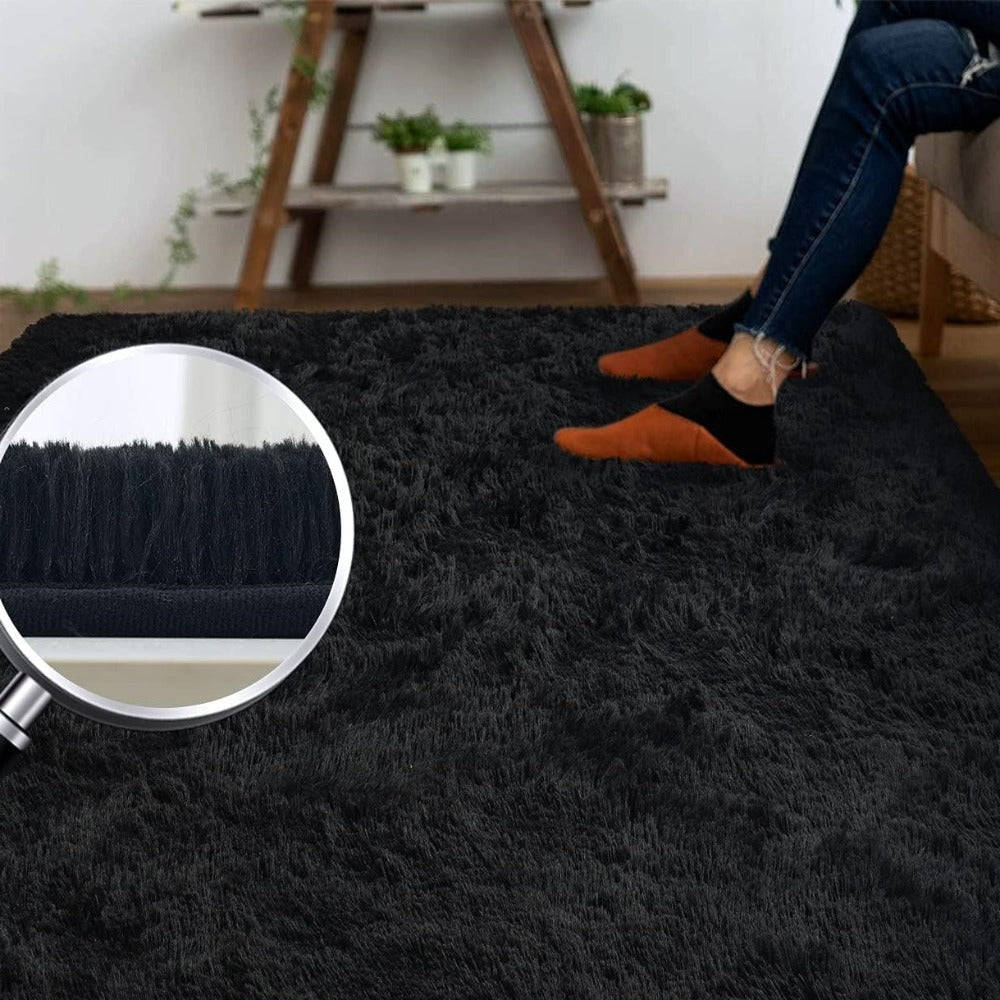 Shag Rug Fluffy Thick Area Rug - Fuzzy Tufted Plush Carpet for Bedroom & Living Room, Floor Mat in Multiple Colors & Sizes
